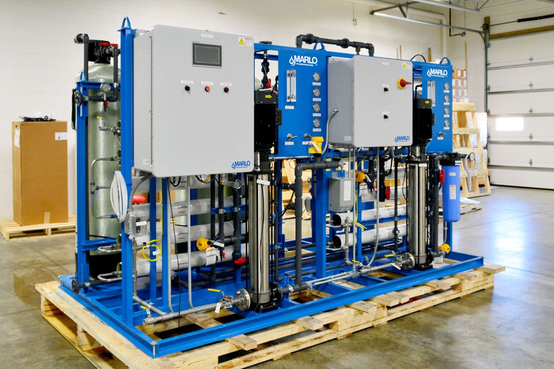 Centralized 10-GPM Two-Pass Reverse Osmosis (RO) Skid