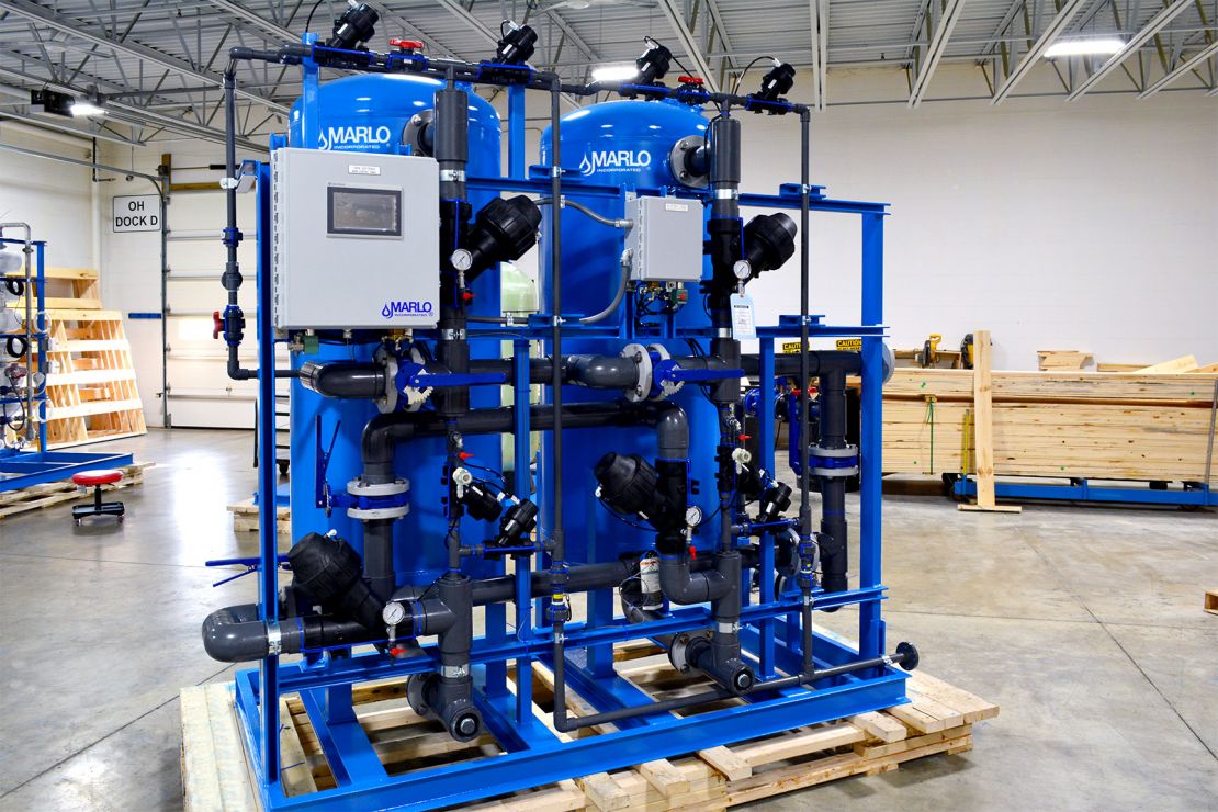 MARLO Duplex Water Softener Skid 