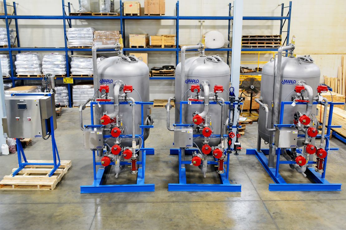 MARLO Industrial-Grade, Triplex, Sodium-Cycle Condensate Polisher System