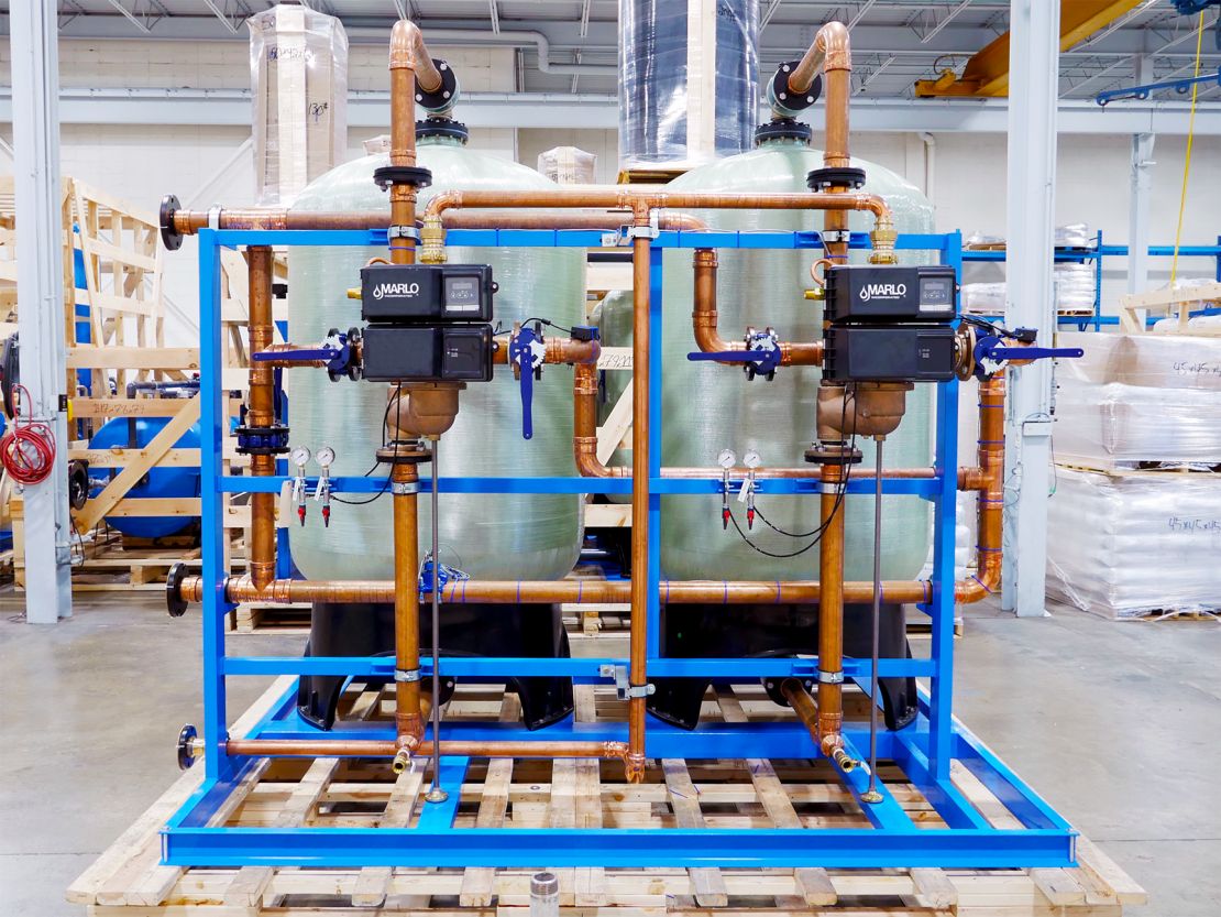 MARLO Duplex Alternating Water Softener Skid